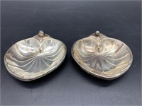 Pair of Sterling Heart Bowls 48g