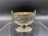 Small Sterling Footed Bowl with Gold Wash