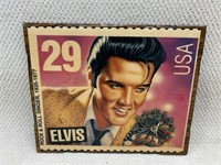 Vintage Elvis Stamp Clock