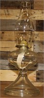 Large Clear Glass Oil Lamp