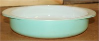 Turquoise Blue Pyrex Round Cake Plate #221