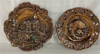 2 Brass Wall Plaques