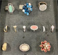 12 Assorted Costume Rings