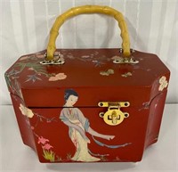 Asian Hand Painted & Signed Purse