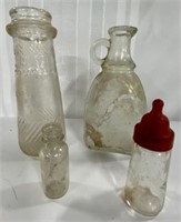 4 Assorted Antique Bottles