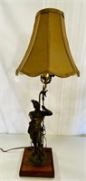 Bronze Metal Figural Lamp