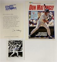 Don Mattingly Signed Photo and Letter