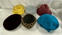 6 Assorted Vintage Hats