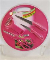 NEW Pink Kitchen Cutting Set