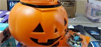 Large Pumpkin with monster Face Decor