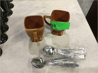 2 Mugs & Several Soup Spoons