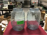 Pair of Medium Glass Jars