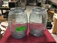 Pair of Medium Glass Jars