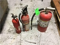 3 Expired Fire Extinguishers