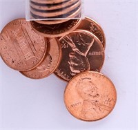 ROLL OF GEM RED 1964 D LINCOLN CENTS