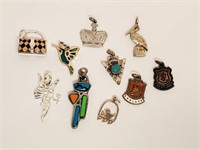 All for One Lot of Various .925 Pendants/Charms