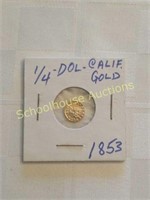 1853 1/4oz - dol- Calif. Gold coin