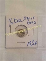 1854 1/4oz - dol- Calif. Gold coin
