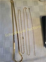 Group of 4 necklaces. 3 unmarked and 1 marked 925