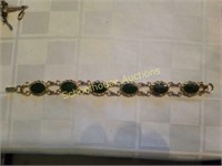 1/20 12kt gf bracelet with green stones