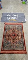 2 threshold rugs. 1 door mat & 1 accent rug