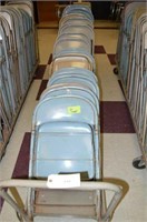 30 FOLDING METAL CHAIRS W/MOVER