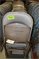 25 FOLDING METAL CHAIRS W/MOVER