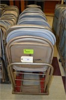 41 FOLDING METAL CHAIRS W/MOVER