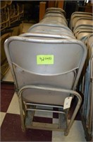42 FOLDING METAL CHAIRS W/MOVER