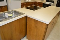 ISLAND - GE ELECTRIC STOVE/SINK/CABINETS