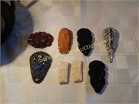 Misc vintage victorian clips. 6 appear to be