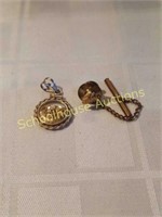 Gold nugget cufflink and pendant with gold