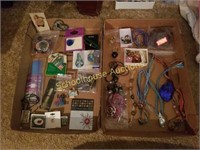 2 flats of misc jewelry