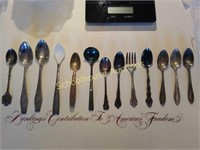 Group of small silverplate spoons
