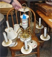 brass &ceramic chandelier 6 arm