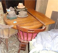 round oak pedestal table