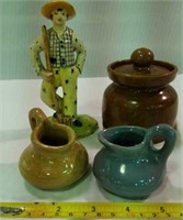 Pottery & Italian figurine
