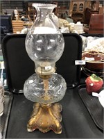 Vintage Eagle Glass Oil lamp.