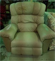Large cream  leather rocker/ recliner