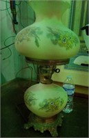 Hand painted double globe lamp