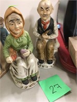 man and woman statue lot