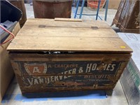 Vintage box with skates