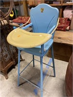 Vintage metal high chair