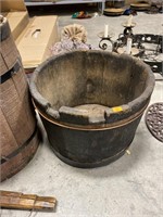 Antique wooden bucket