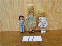 3 SMALL ANTIQUE/VINTAGE DOLLS