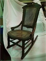 Vintage Childs caned sewing chair