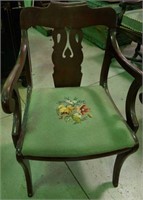 Ladies Needlepoint side chair