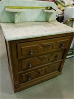 Marble top wash stand or chest