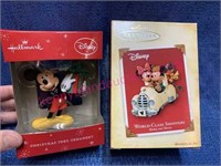 (2) Hallmark Disney Mickey & Minnie ornament