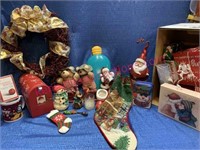 Lot of Christmas decorations & empty presents